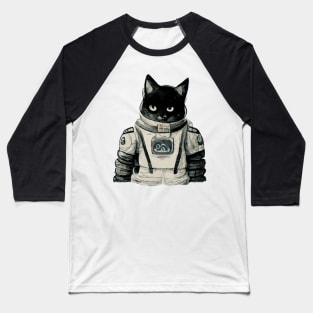 Astronaut Cat Baseball T-Shirt